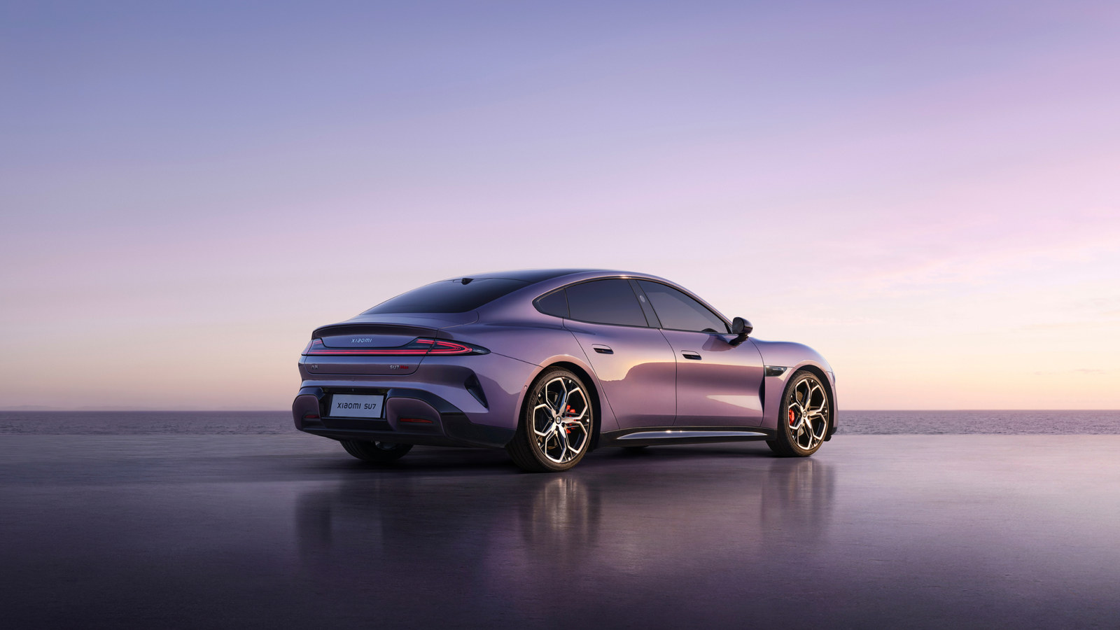 Official Xiaomi SU7 Radiant Purple exterior color reference; pictured equipment may vary by trim.